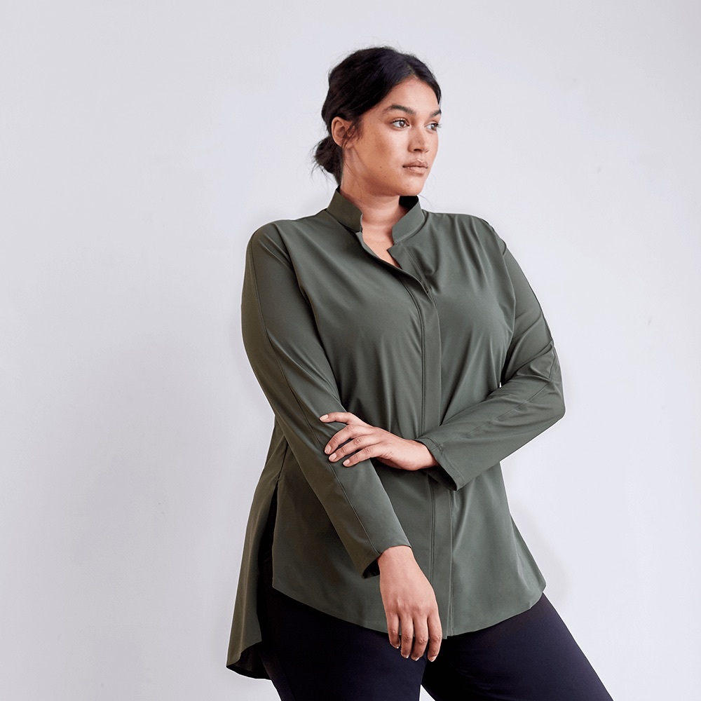 ADAY Something Borrowed Shirt Moss Green Medium